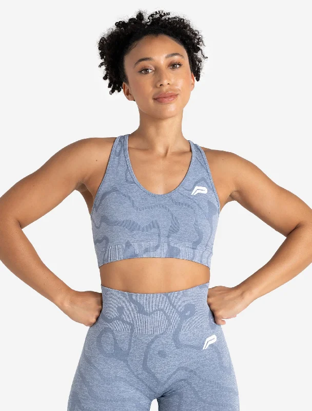 Feather Lite Sports Bra for Ease -Sustainable Seamless Sports Bra - Blue