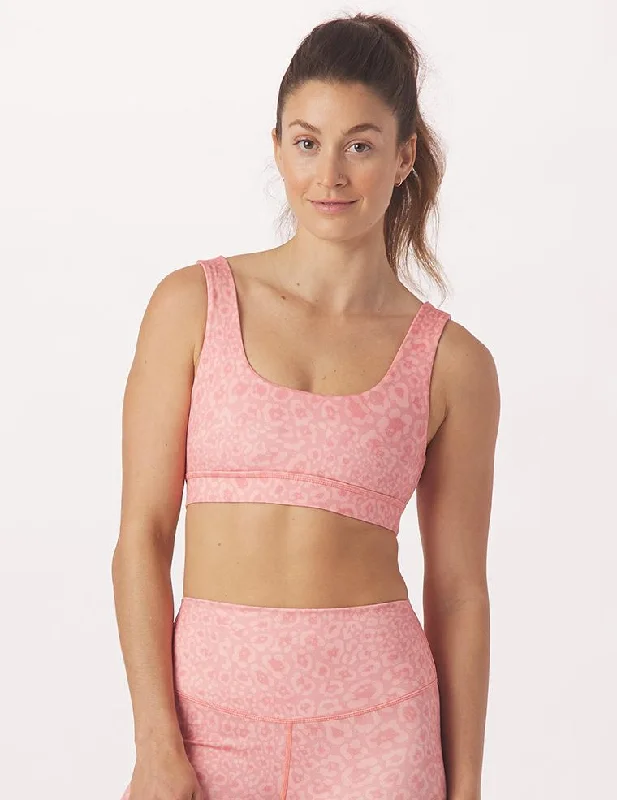 Graphite Blush Sports Bra for Motion -Splendid Bra: Sherbert Leopard