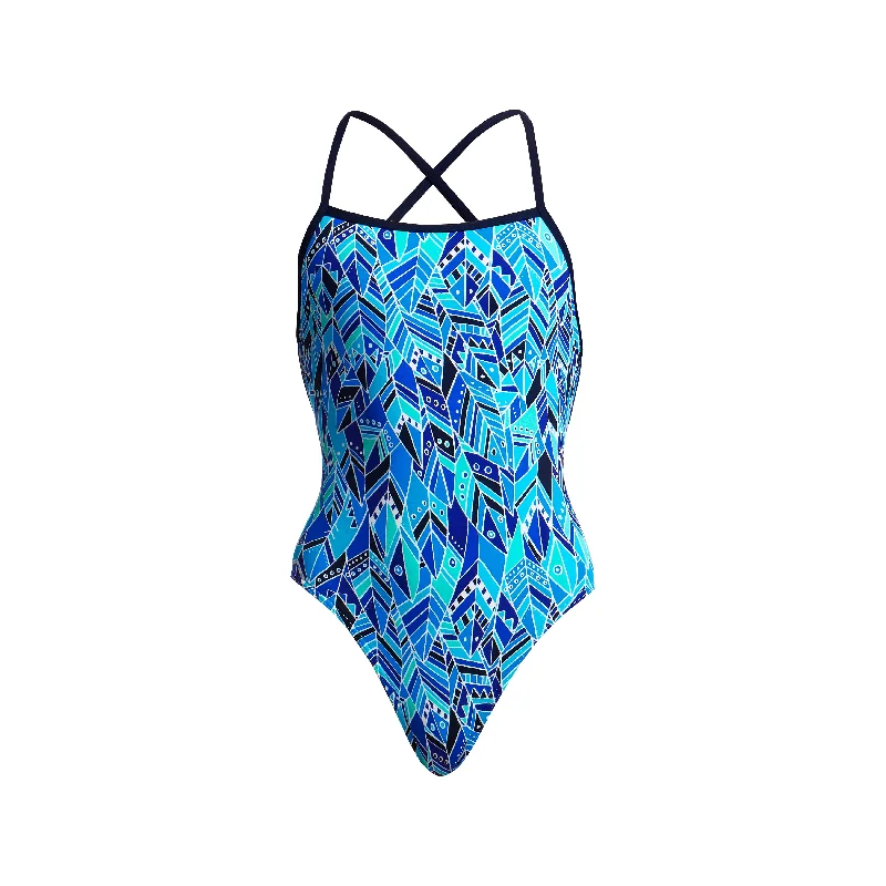 Short-core swimwear -BLUE BIRD | LADIES STRAPPED IN ONE PIECE