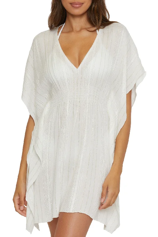 Stripe-fit swimwear -Becca Radiance White Woven Tunic