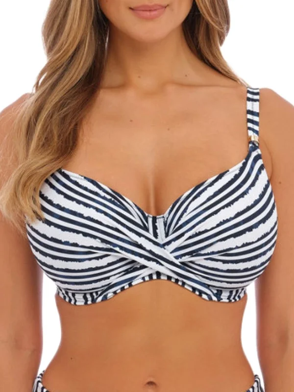 Grip-fit swimwear -Sunshine Coast Full Cup Bikini Top - French Navy