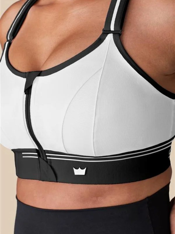 Blush Power Sports Bra for Layering -Ultimate Sports Bra - White & Black