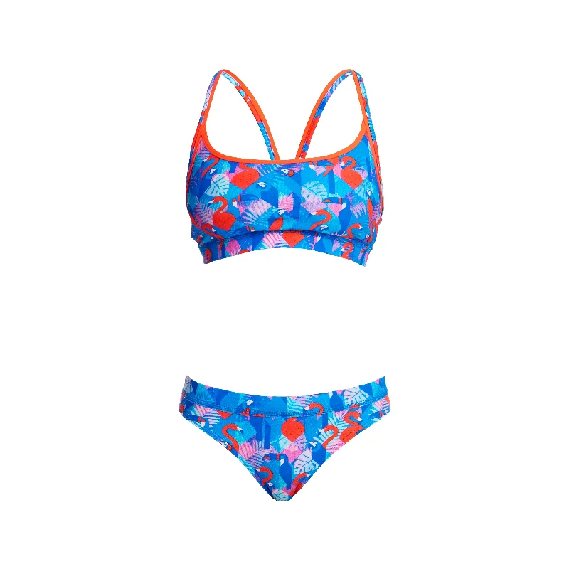 Plus-size fit swimwear -FLAMING VEGAS | LADIES SPORTS TOP