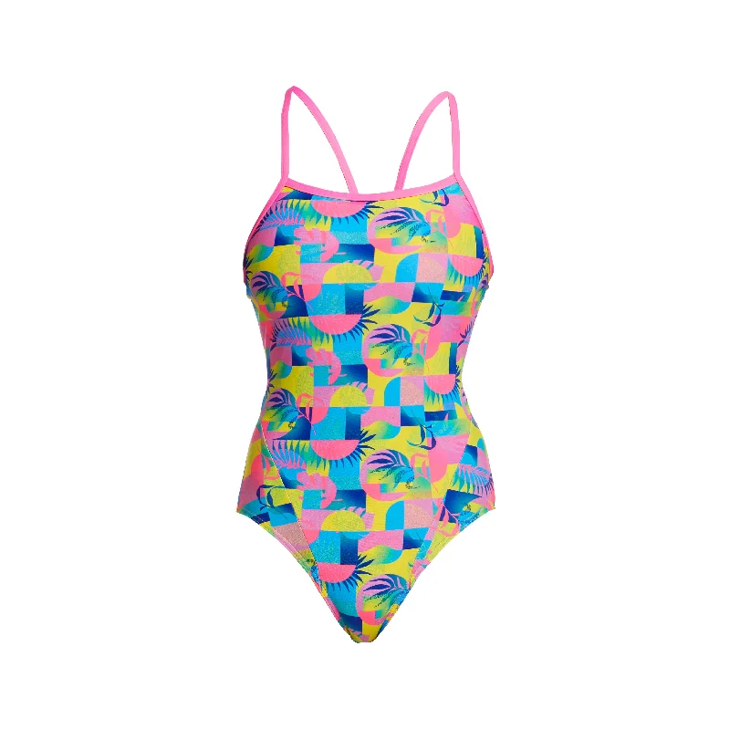 Green core swimwear -SUNKISSED | LADIES SINGLE STRAP ONE PIECE