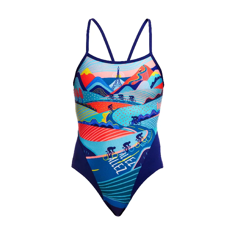 Chic-core swimwear -Vive La Funky | Ladies Single Strap One Piece