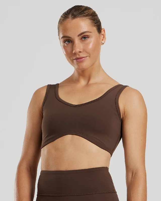 Plum Ridge Sports Bra for Pattern -Essential Contour Bra | Cocoa