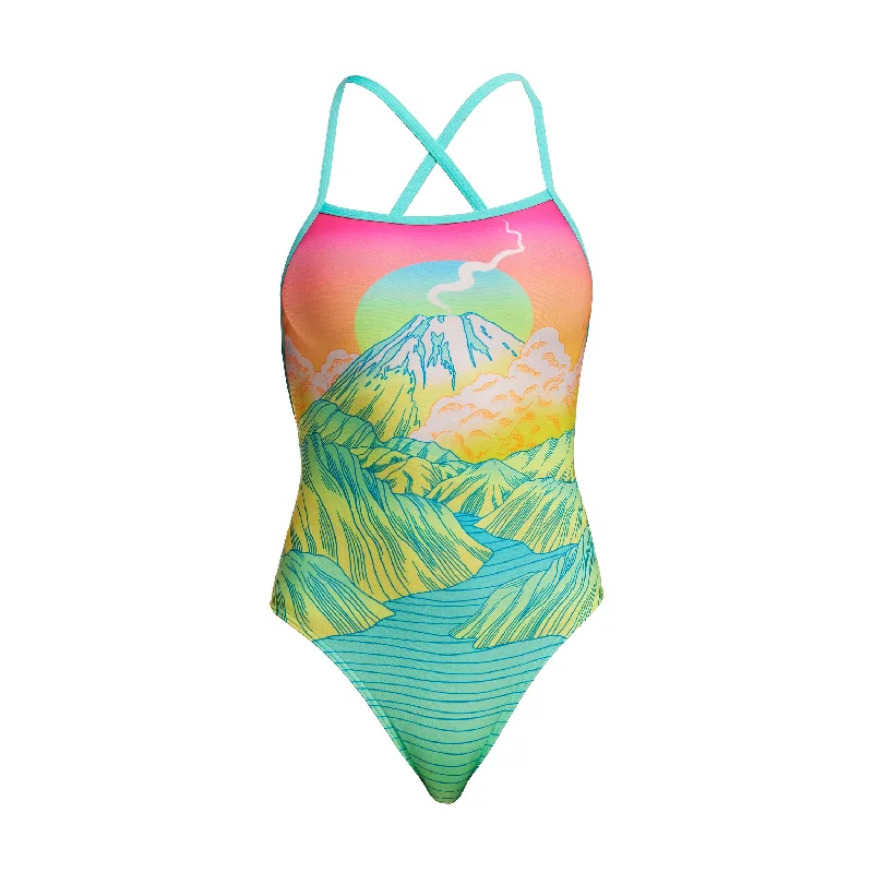 Navy core swimwear -Candy Climb | Ladies Strapped In One Piece