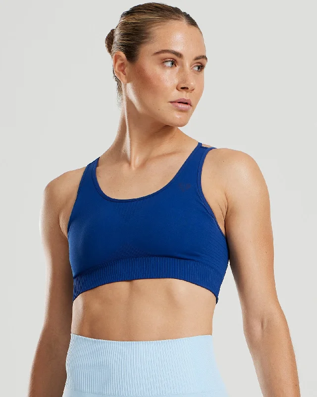 Turquoise Coral Sports Bra for Teens -Power Seamless Sports Bra | Ink Blue