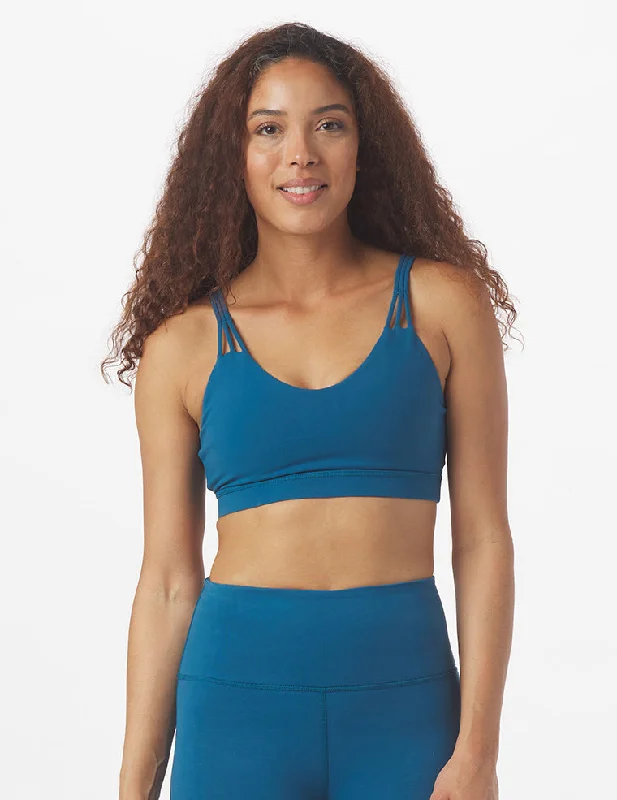 Coral Young Sports Bra for Contrast -Para Bra: Moroccan Blue