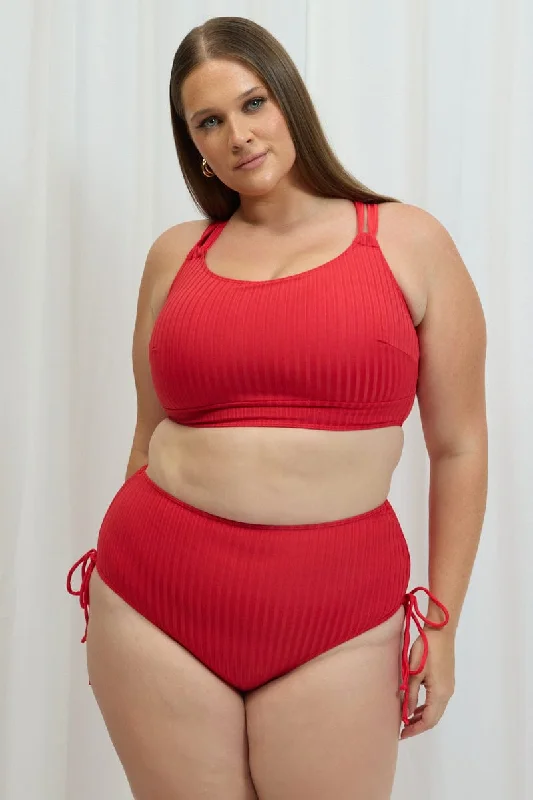 Sport-core swimwear -Red Bikini Set