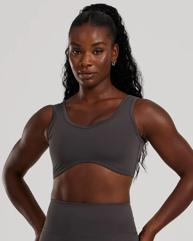 Citron Easy Sports Bra for Cold Days -Essential Contour Bra | Graphite