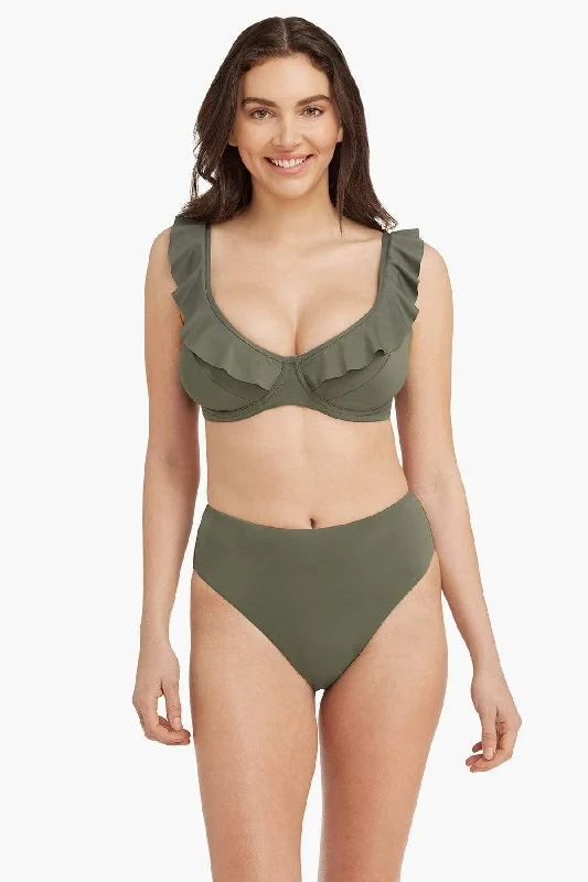 Luxe Touch Sports Bra for Luxury -Eco F Cup  U/Wire Bra  Khaki