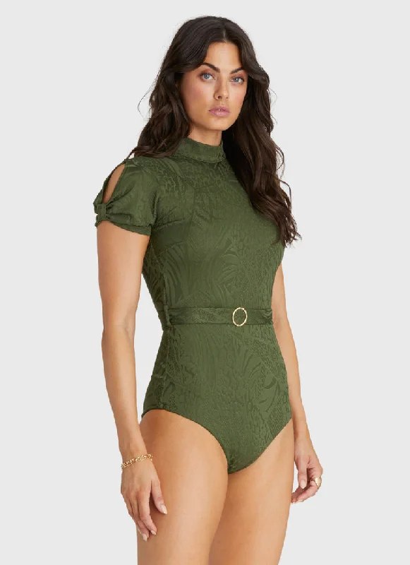 Strap-core swimwear -Olive Adria One Piece