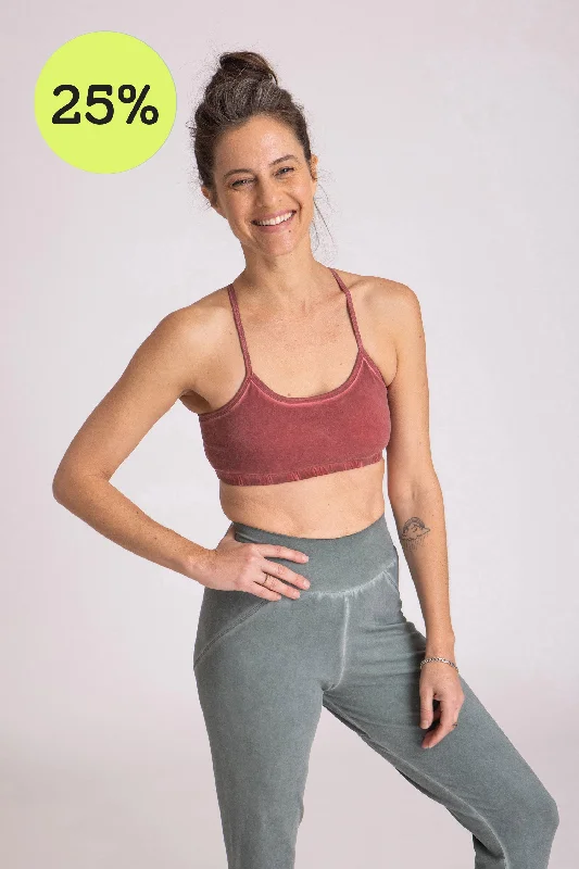 All-Day Flex Sports Bra for Multi-Use -I'mPerfect Stonewash Criss Cross Bra 25%off