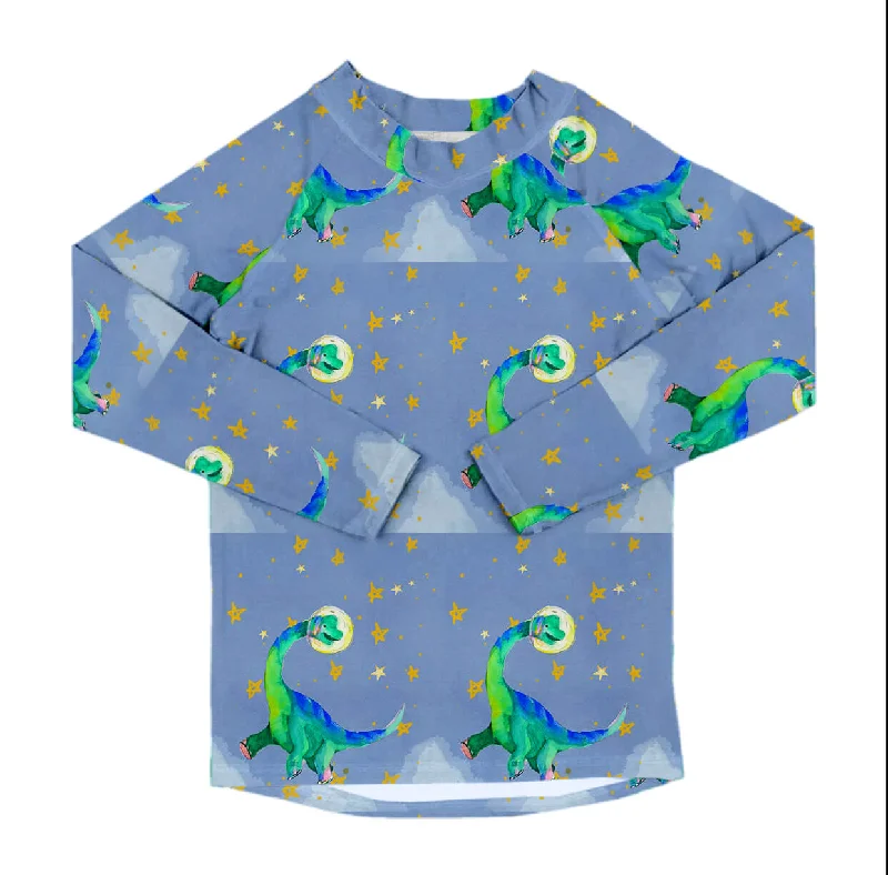 Wave-core swimwear -Astro Dinosaur Kids' Rash Top