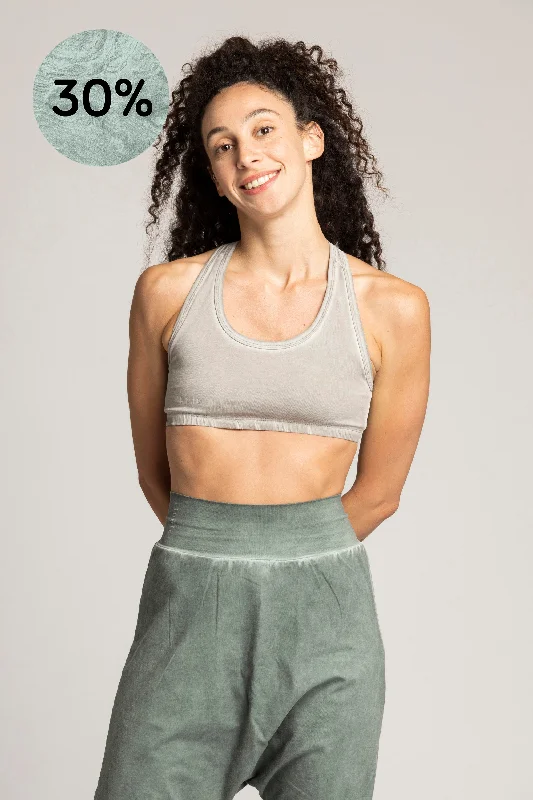 Titan Coral Sports Bra for Crossfit -Stonewash Racer-Back Bra