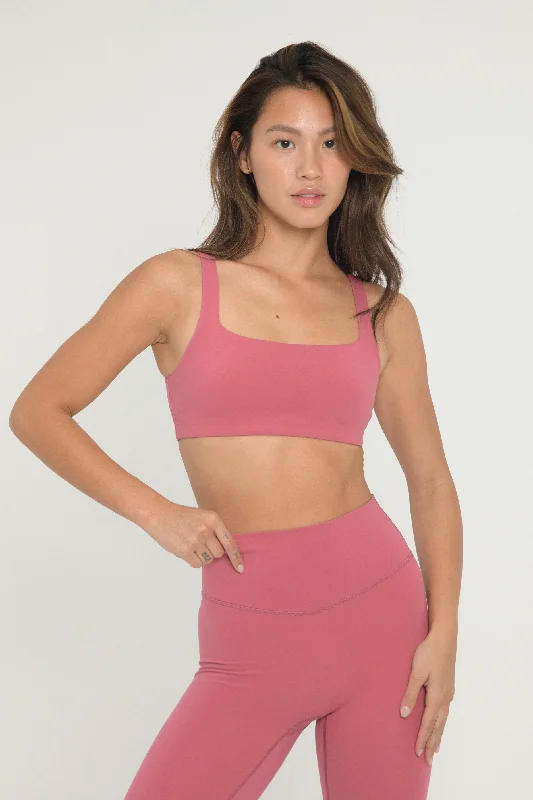 Pine Impact Sports Bra for Versatility -Square Bra  - Punch