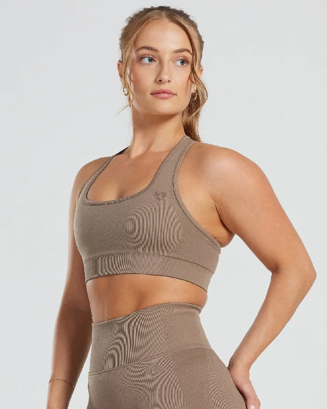 Stripe Flow Sports Bra for Style -Motion Seamless Racer Back Bra | Caribou