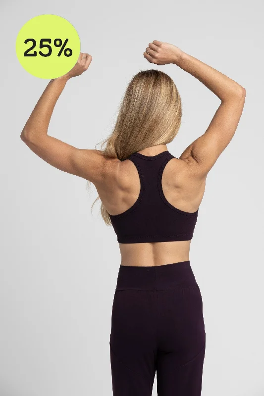 Plum Ridge Sports Bra for Pattern -I'mPerfect Organic Cotton Racer-Back Bra 25%off