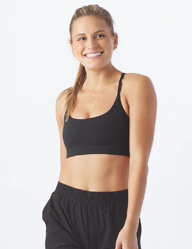 Plum Stay Sports Bra for Freedom -River Bra: Black