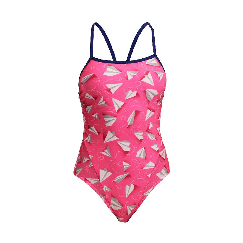 Sport-core swimwear -Paper Pink | Ladies Single Strap One Piece