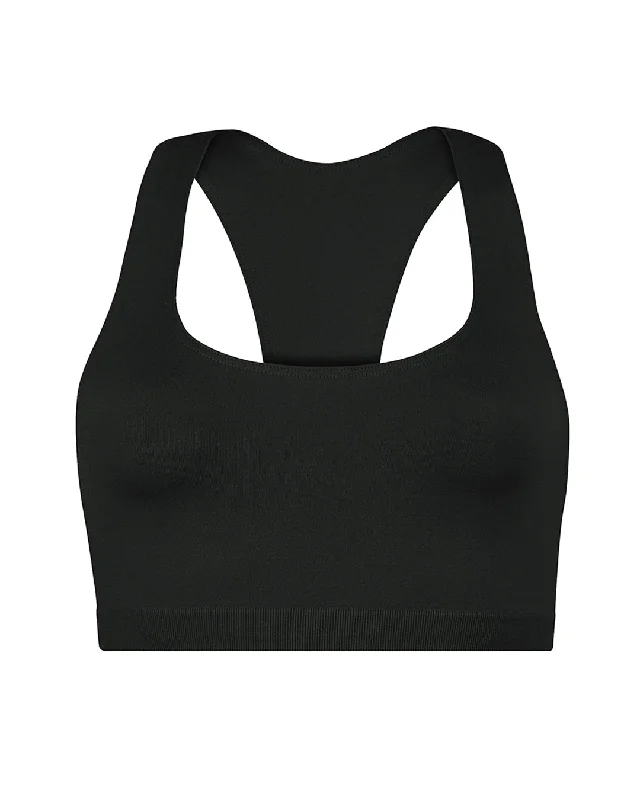 Blush Graphite Sports Bra for Dryness -ELATED Bra Top | Black