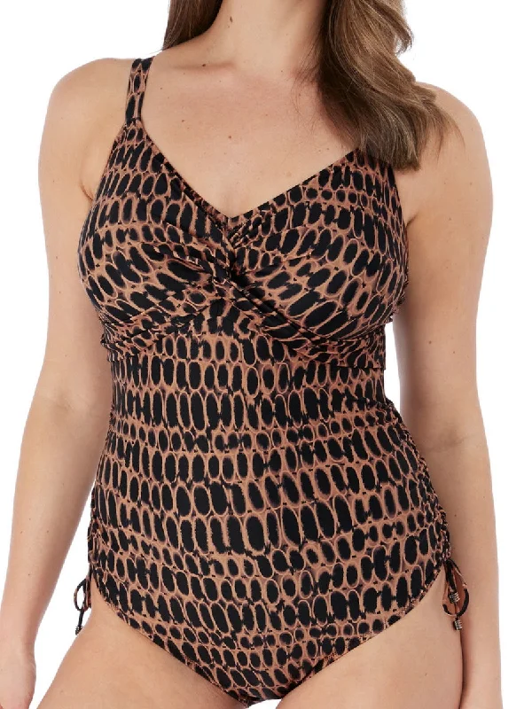 Value-core swimwear -Kotu Twist Front Swimsuit- Copper