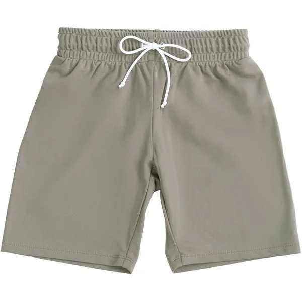 Graphite Dual Sports Short for Ease -Petit Crabe Taupe Alex Swim Shorts