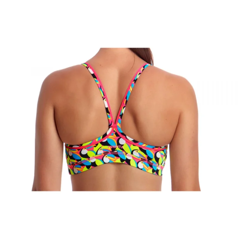 Pink fit swimwear -TOUCAN DO IT | LADIES ECO SPORTS TOP