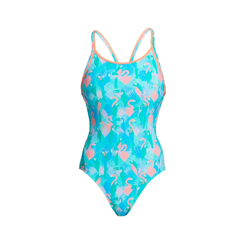 Halter-core swimwear -PASTEL PARADISE | LADIES DIAMOND BACK ONE PIECE