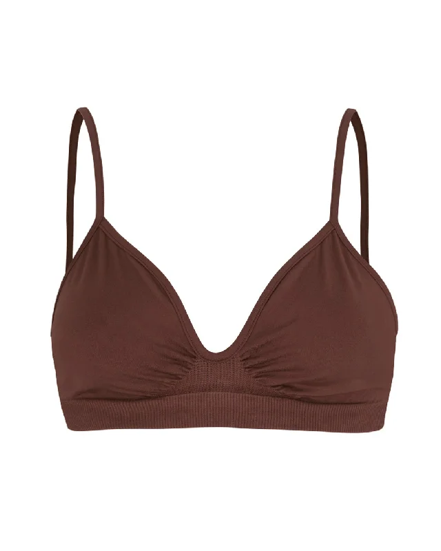 Easy Violet Sports Bra for Rest -LIBERATED Bikini Bra Top | Maroon