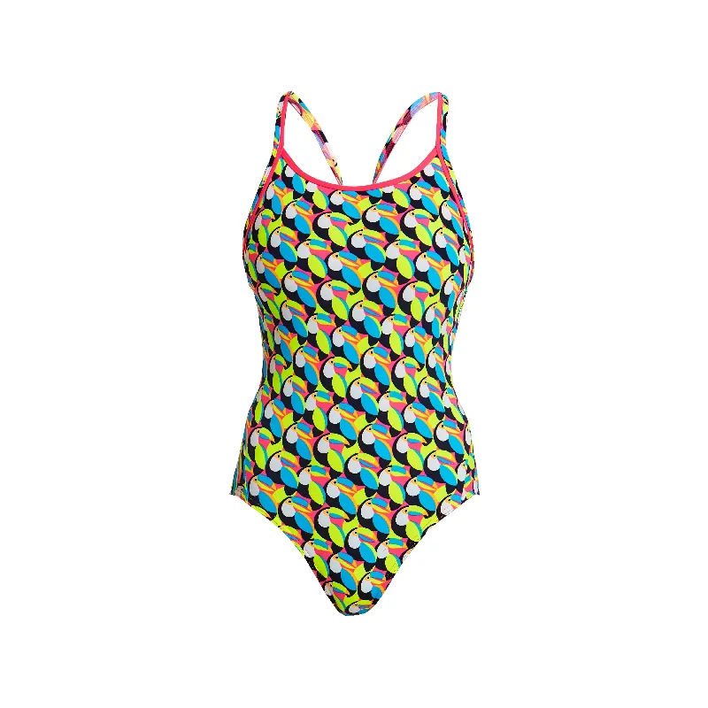 Water-core swimwear -TOUCAN DO IT | LADIES ECO DIAMOND BACK ONE PIECE