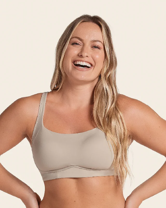 Navy Pine Sports Bra for HIIT -Wireless Support Bra