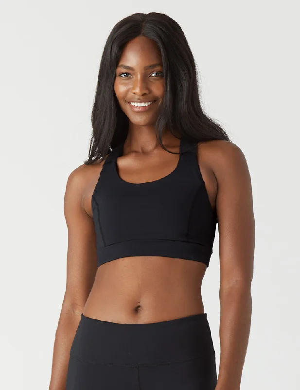 Graphite Blush Sports Bra for Motion -Full Force Bra: Black