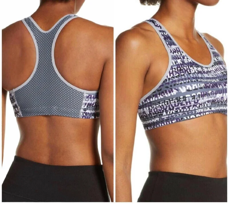 Blush Graphite Sports Bra for Layering -Women's High Bounce Control Racerback Sports Bra In Multicolor