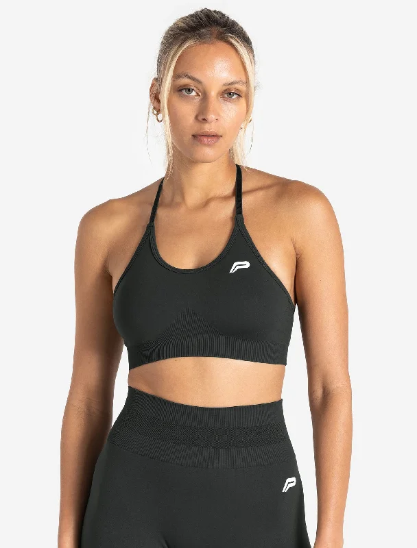 Violet Slim Sports Bra for Teens -Scrunch Seamless Sports Bra - Woodland Grey