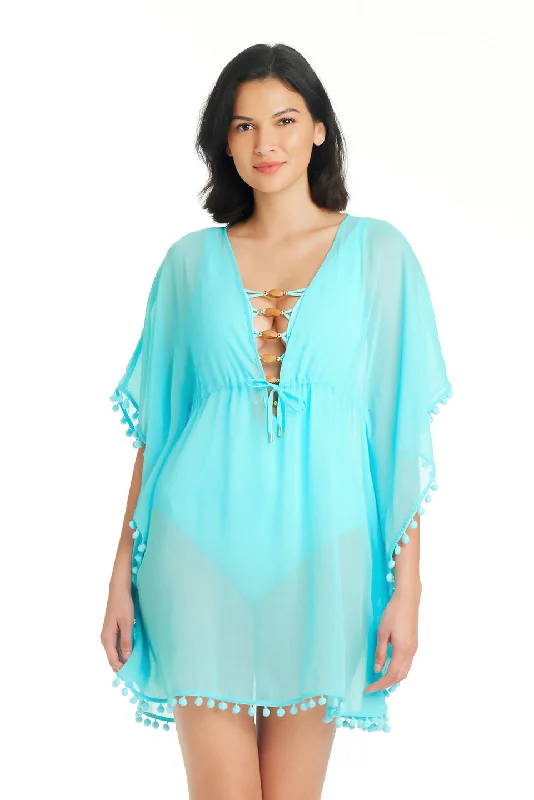 Class-fit swimwear -Bleu Rod Beattie Gypset Light Aqua Caftan