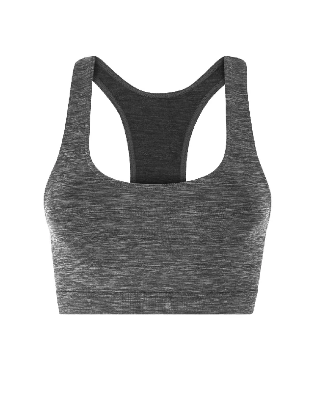 Pine Navy Sports Bra for Smoothness -ELATED Bra Top | Marl