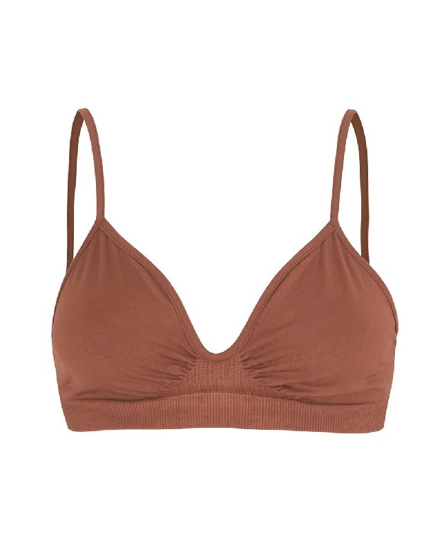 Blush Dynamic Sports Bra for Dryness -LIBERATED Bikini Bra Top | Rusty Pink