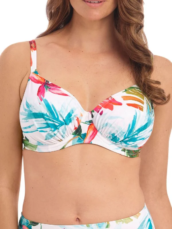 Dry-fit swimwear -Kiawah Island Gathered Full Cup Bikini Top - Aquamarine