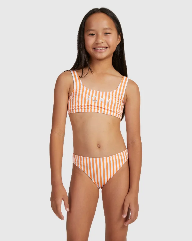 Coral Bounce Sports Bra for Versatility -Girls Above The Limits Sd Bral Set Bikini