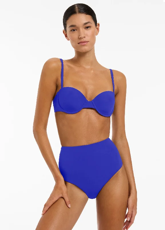 Aqua-fit swimwear -Jetset High Waisted Bikini Bottom - Sapphire