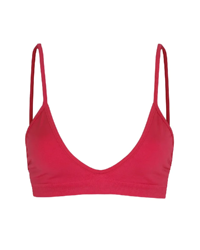 Titan Coral Sports Bra for Crossfit -BLISSFUL Bikini Bra Top | Cerise