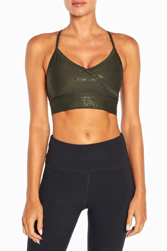 Pine Navy Sports Bra for Versatility -Irene Sports Bra