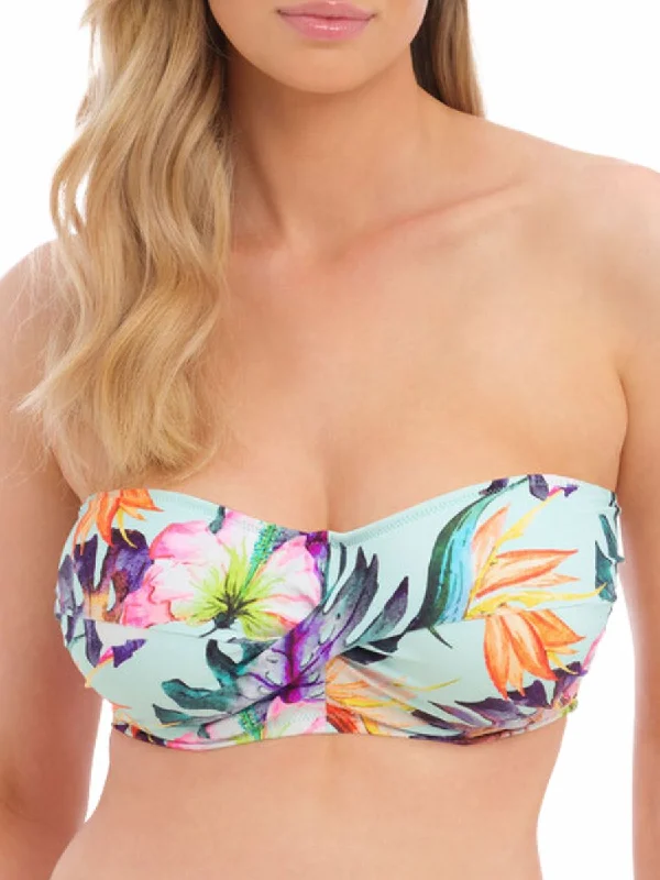 Aqua-fit swimwear -Paradiso Twist Bandeau Bikini Top - Soft Mint