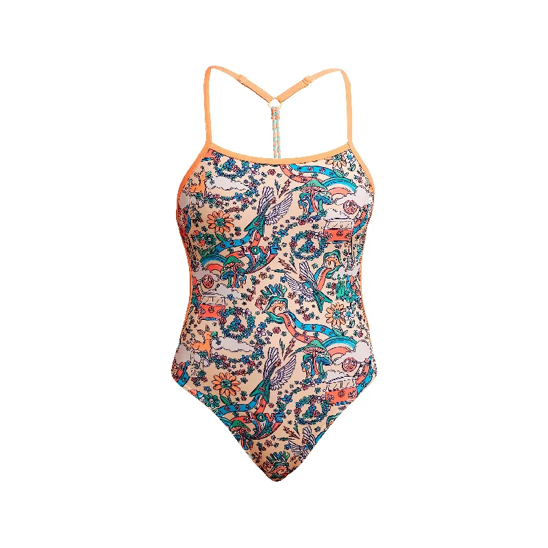 Grip-fit swimwear -Free Love | Ladies Twisted One Piece