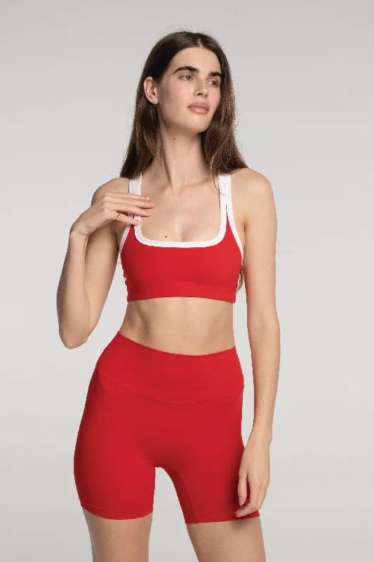 Blush Petite Sports Bra for Small Frames -Racer Bra - Cherry