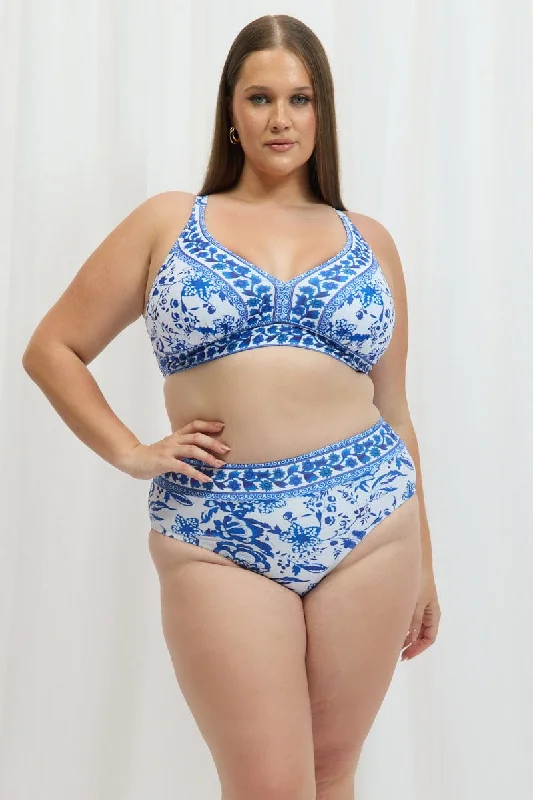 Trip-fit swimwear -Blue Boho Bikini Set