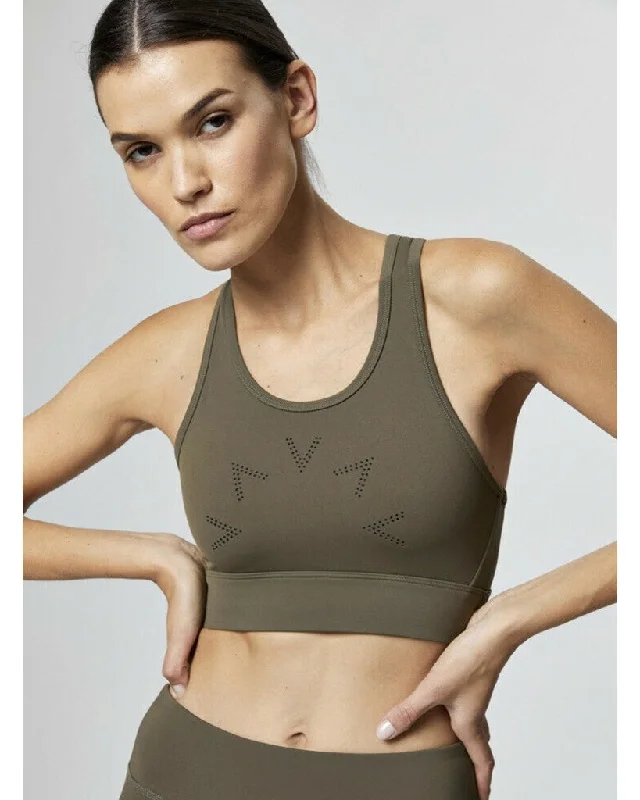 Clean Citron Sports Bra for Minimal -Varley Berkeley Bra - Womens - Evergreen