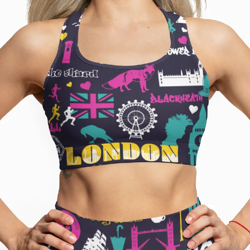 Pine Navy Sports Top for Smoothness -Cropped Top | London Town